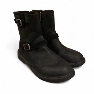 UGG Black Ankle Boots with Buckle